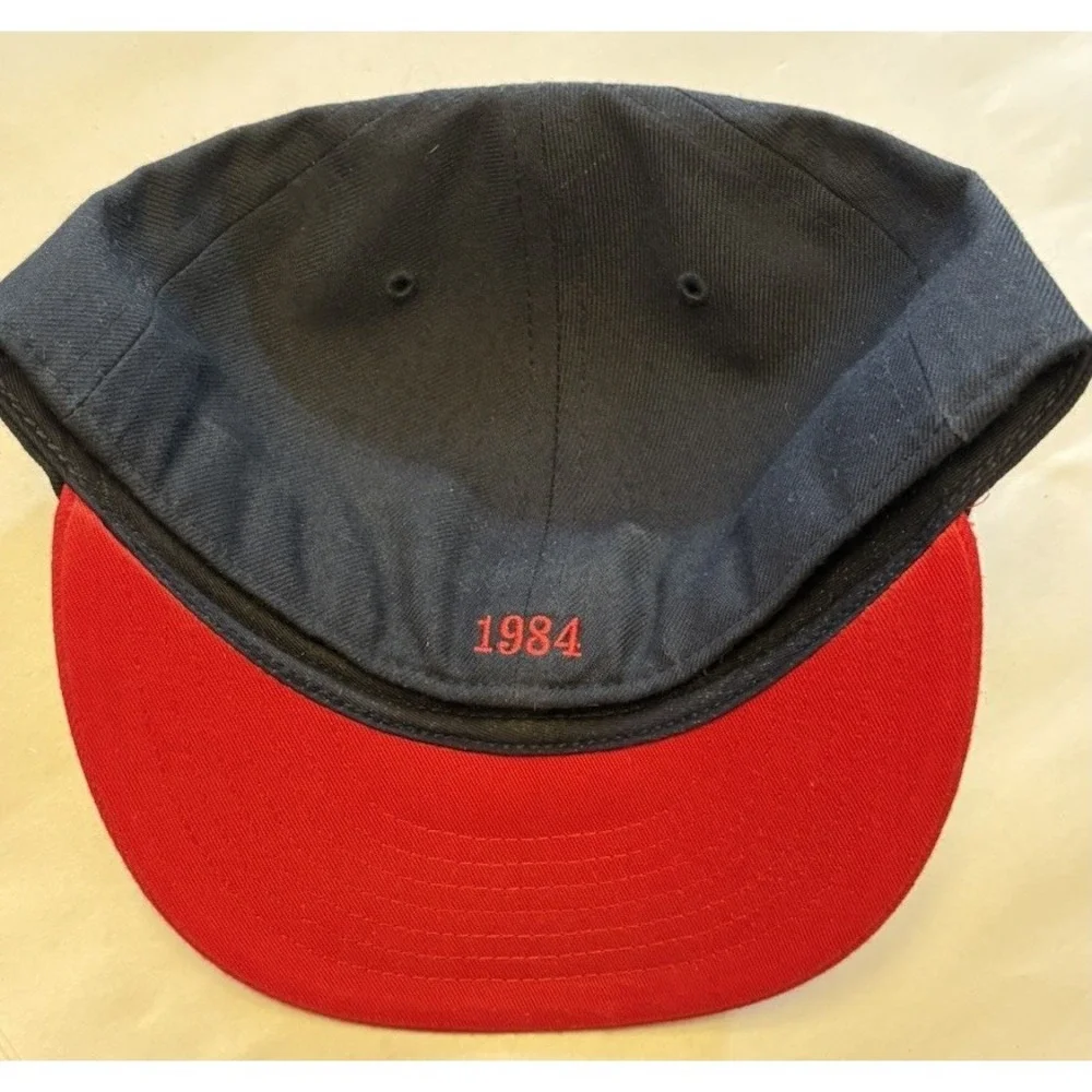 Cooperstown Collection California Angels Fitted Cap Size 7 1/2 Red Blue 1984